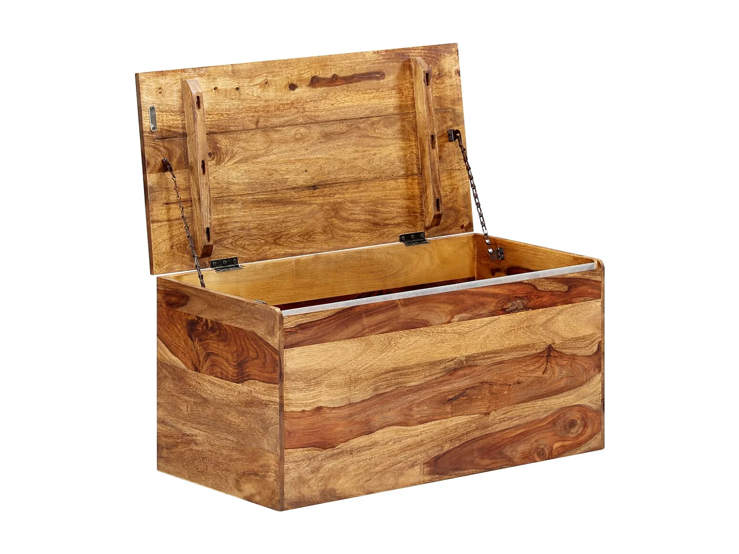 Arca de arrumação 80 x 40 x 40 cm Madeira de sheesham maciça