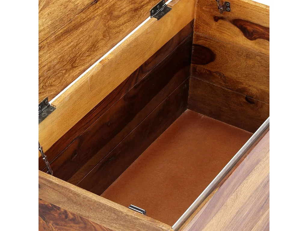 Arca de arrumação 80 x 40 x 40 cm Madeira de sheesham maciça