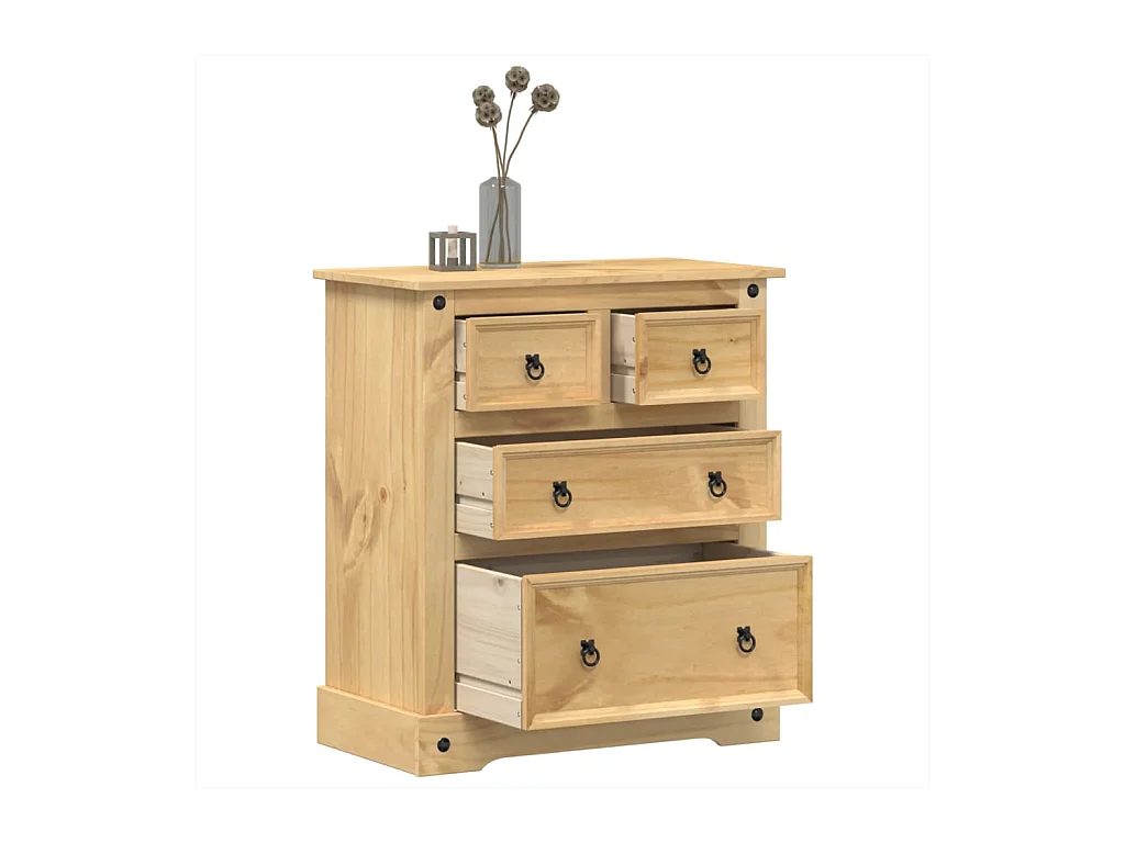 Commode Corona 80x43x91 cm bois massif de pin