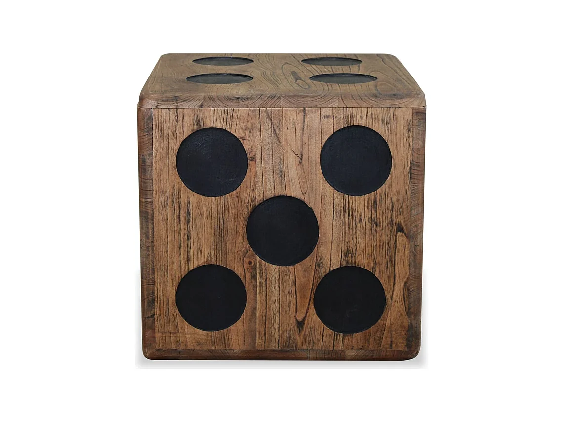 Mindi-Aufbewahrungsbox aus Holz, 40 x 40 x 40 cm, Würfeldesign