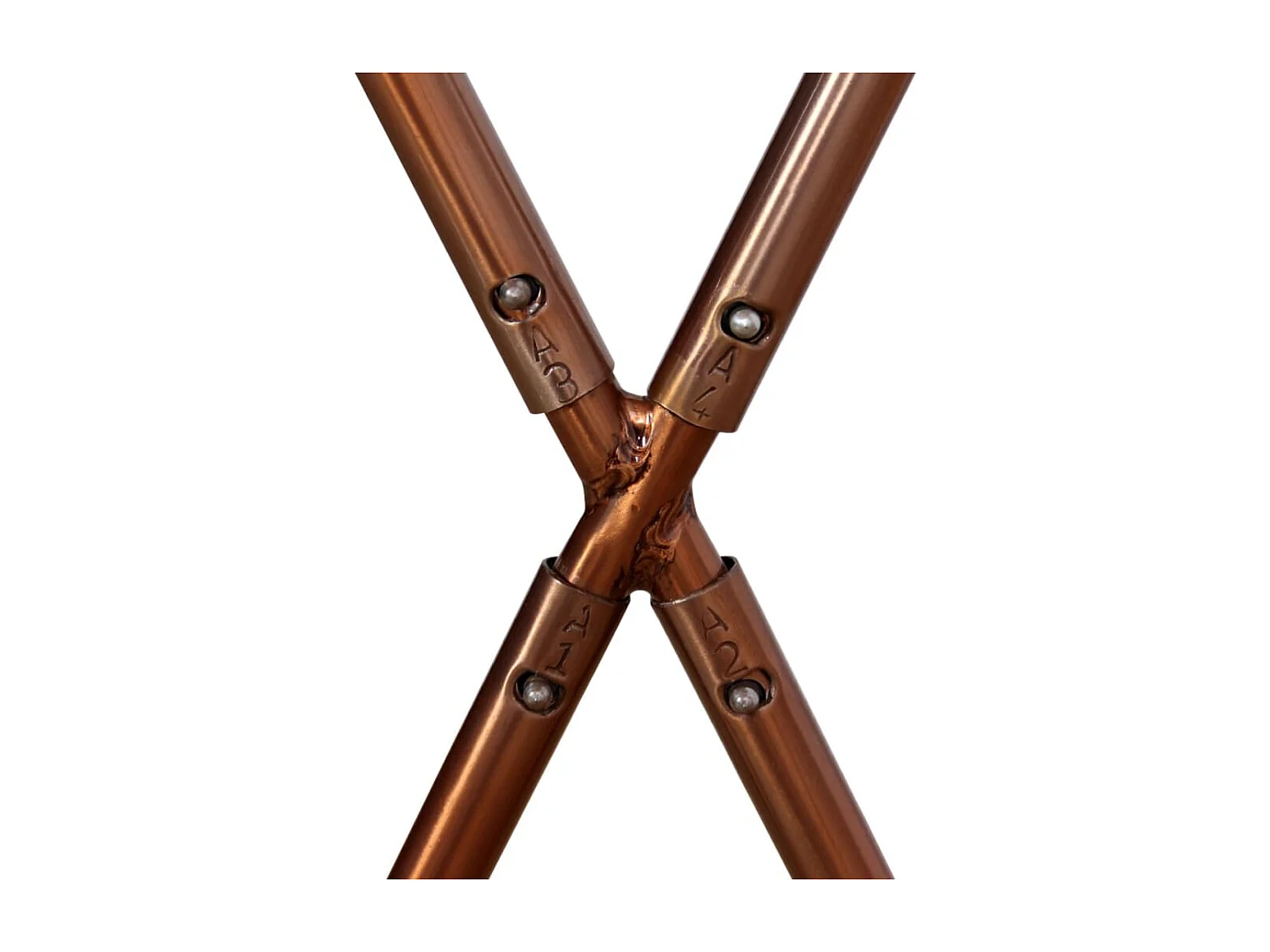 Fauteuil papillon marron et blanc cuir de vache