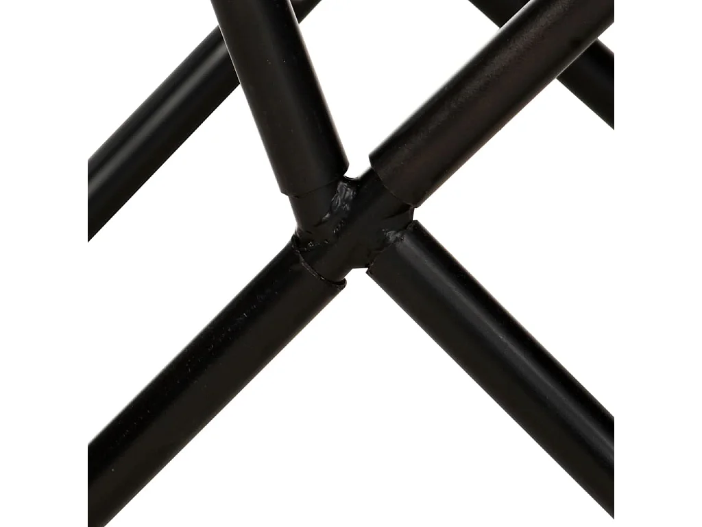 Fauteuil papillon Marron Cuir véritable et toile