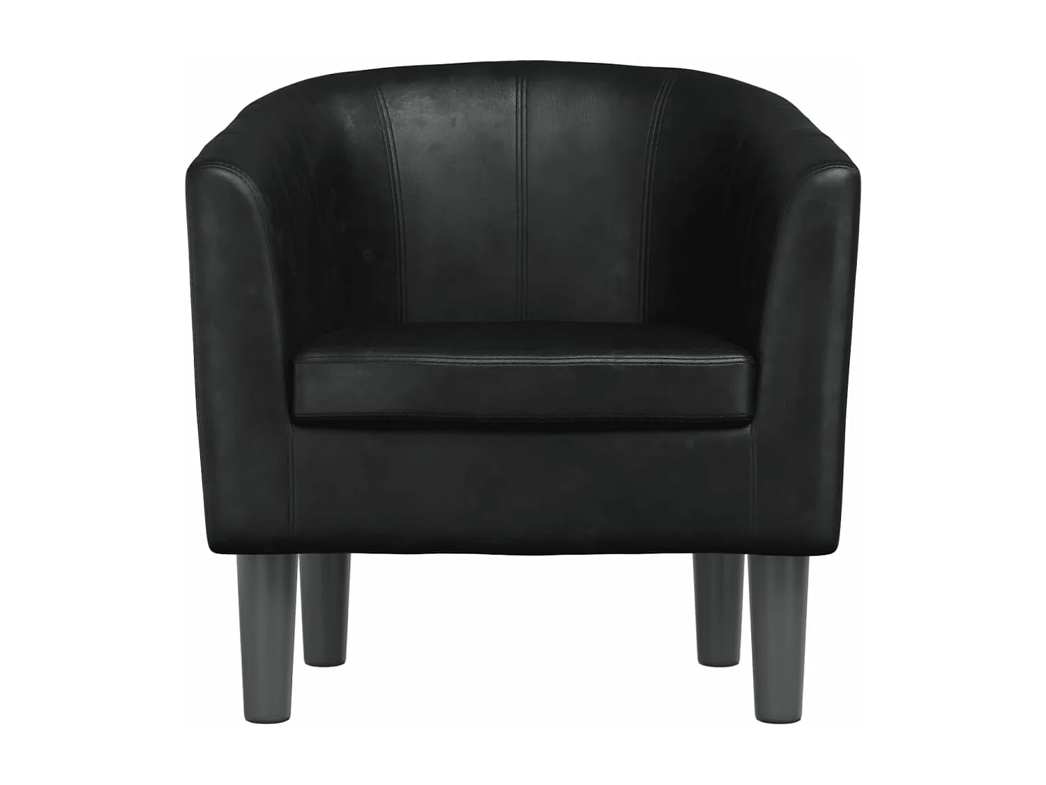 Fauteuil cabriolet noir similicuir