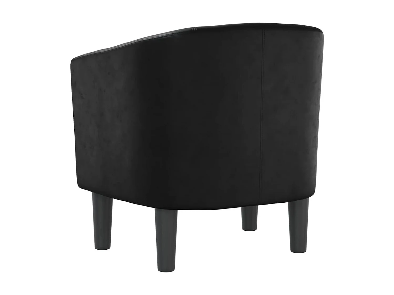 Fauteuil cabriolet noir similicuir