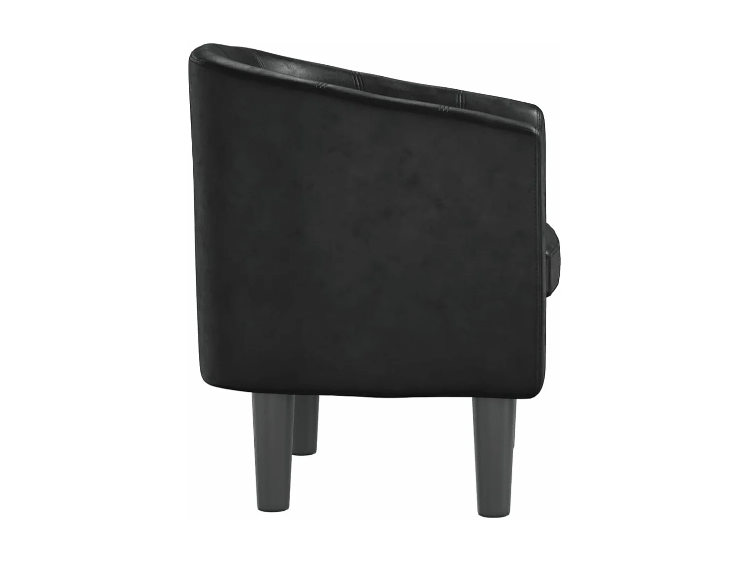 Fauteuil cabriolet noir similicuir