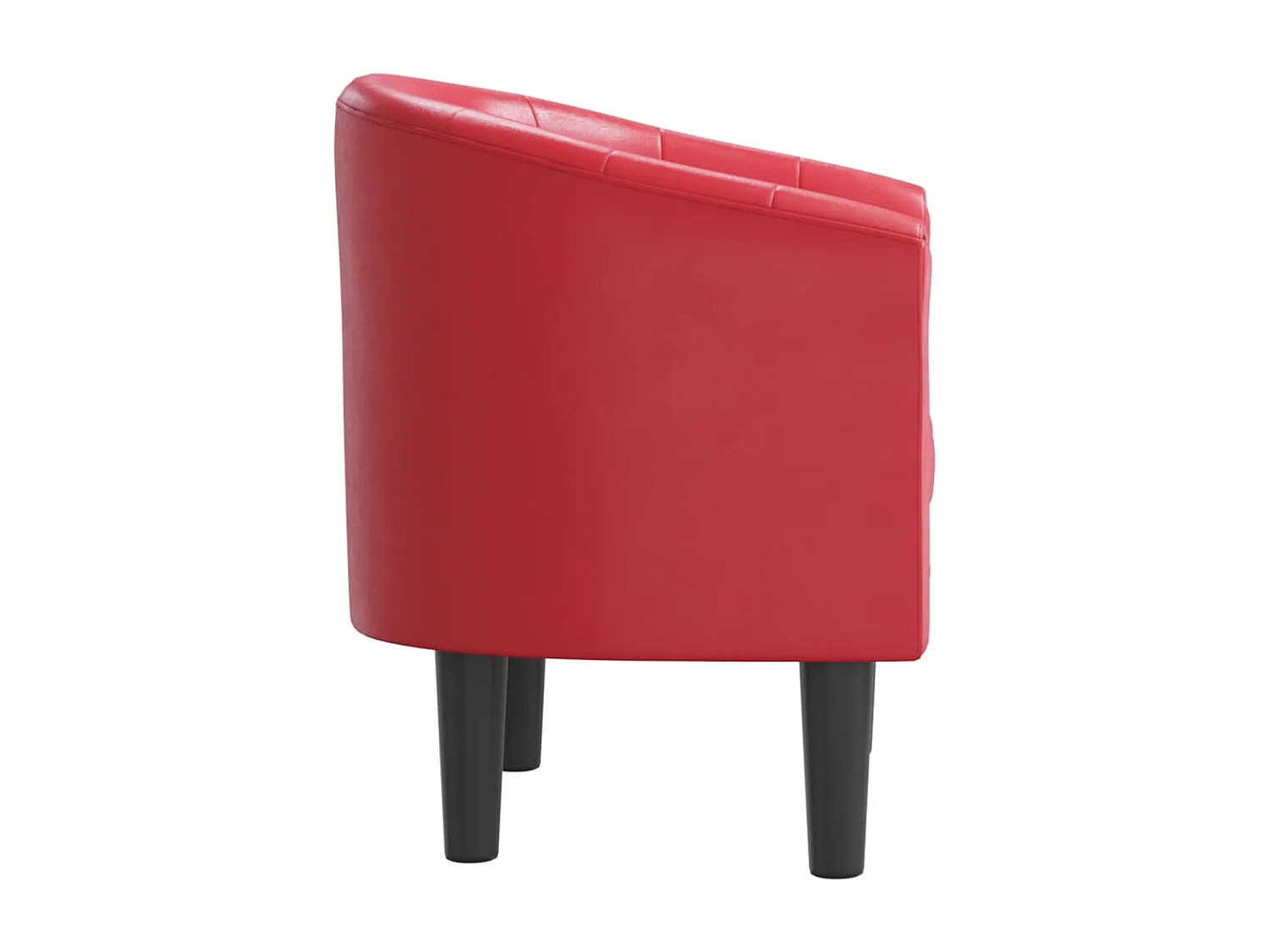 Poltrona couro artificial vermelho