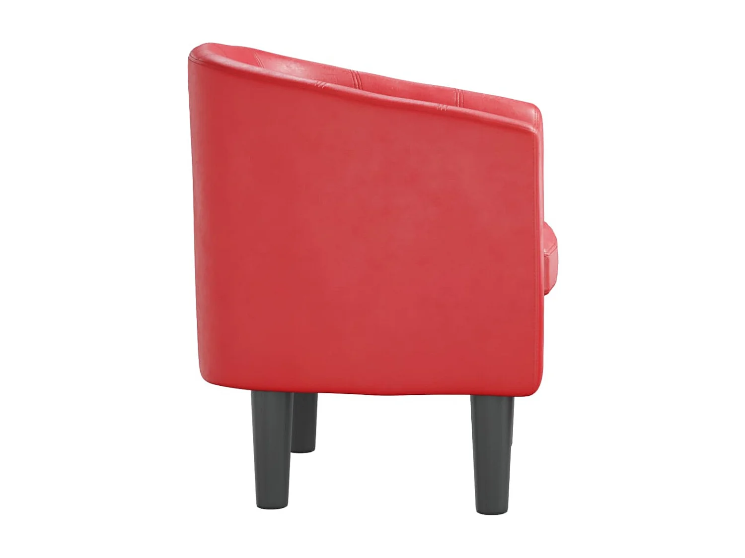 Fauteuil cabriolet rouge similicuir