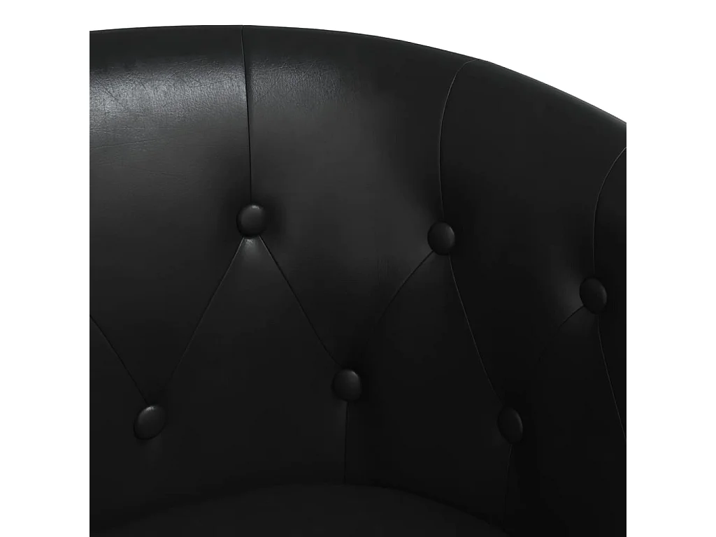 Fauteuil cabriolet noir similicuir