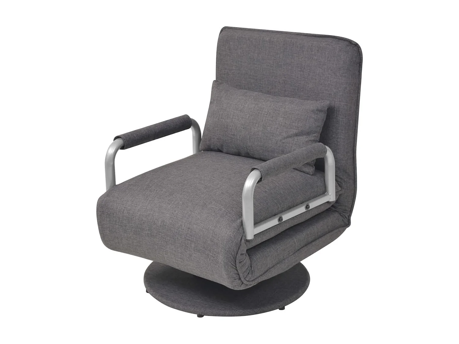 Fauteuil pivotant et fauteuil-lit Gris foncé Tissu