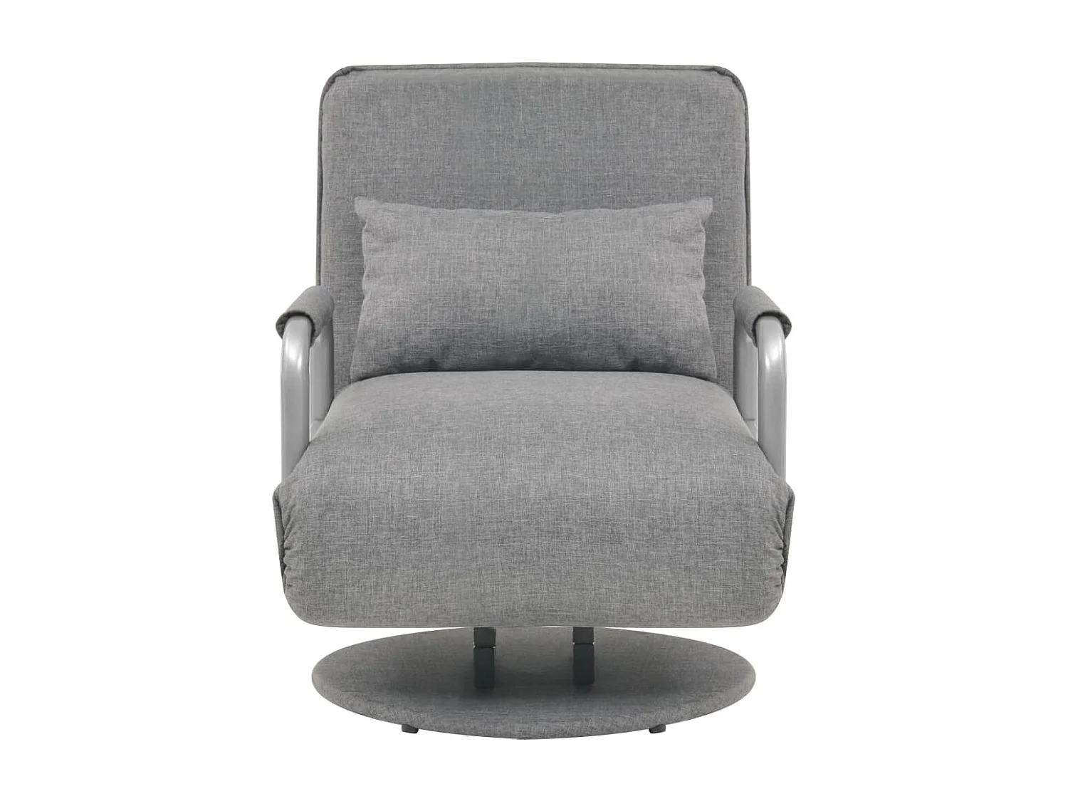 Silla giratoria y sofá cama tela gris claro
