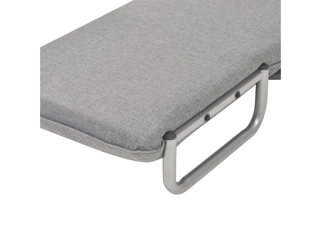 Silla giratoria y sofá cama tela gris claro