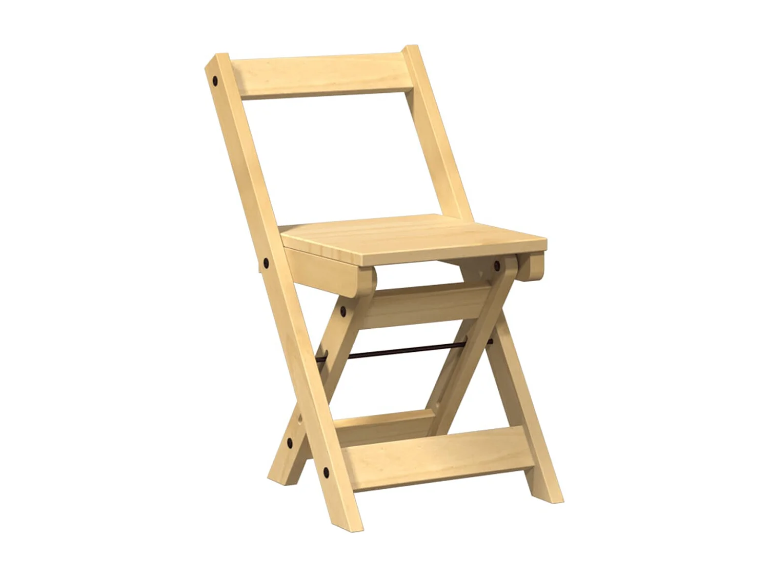 Set di 4 sedie da pranzo pieghevoli Corona in legno massello di pino