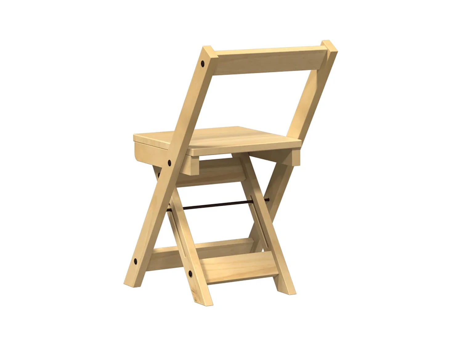 Set di 4 sedie da pranzo pieghevoli Corona in legno massello di pino