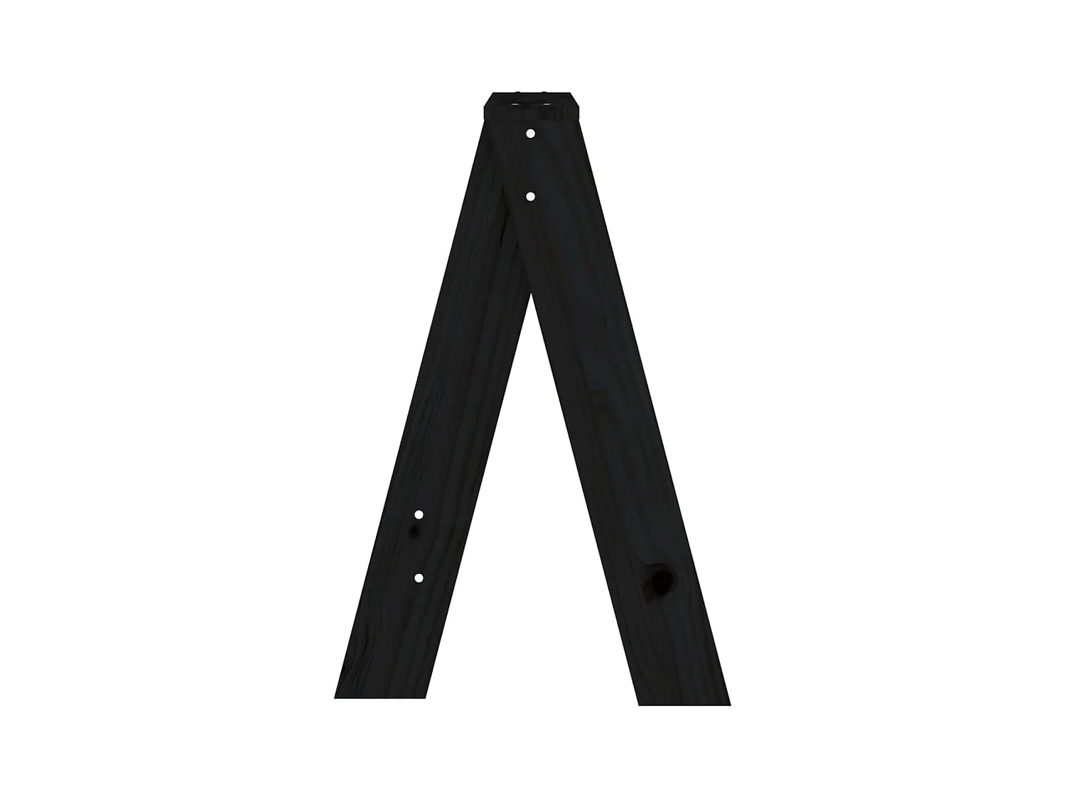 Tabourets lot de 2 noir 40x40x60 cm bois massif de pin