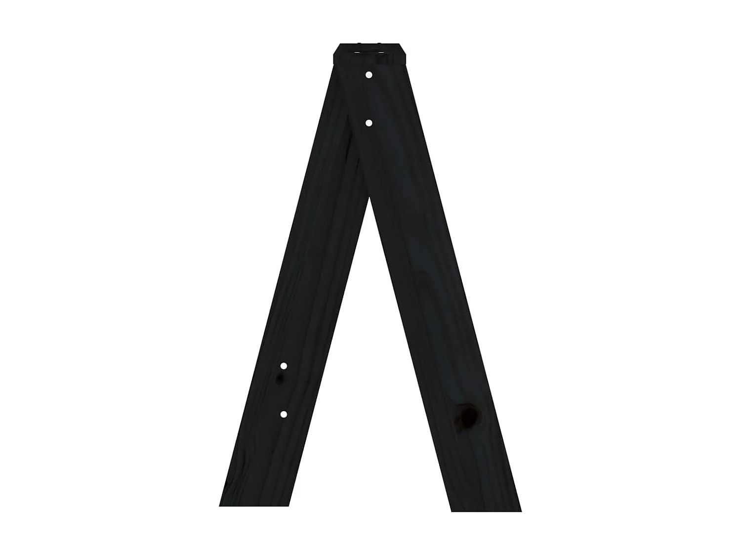 Tabourets lot de 2 noir 40x40x60 cm bois massif de pin