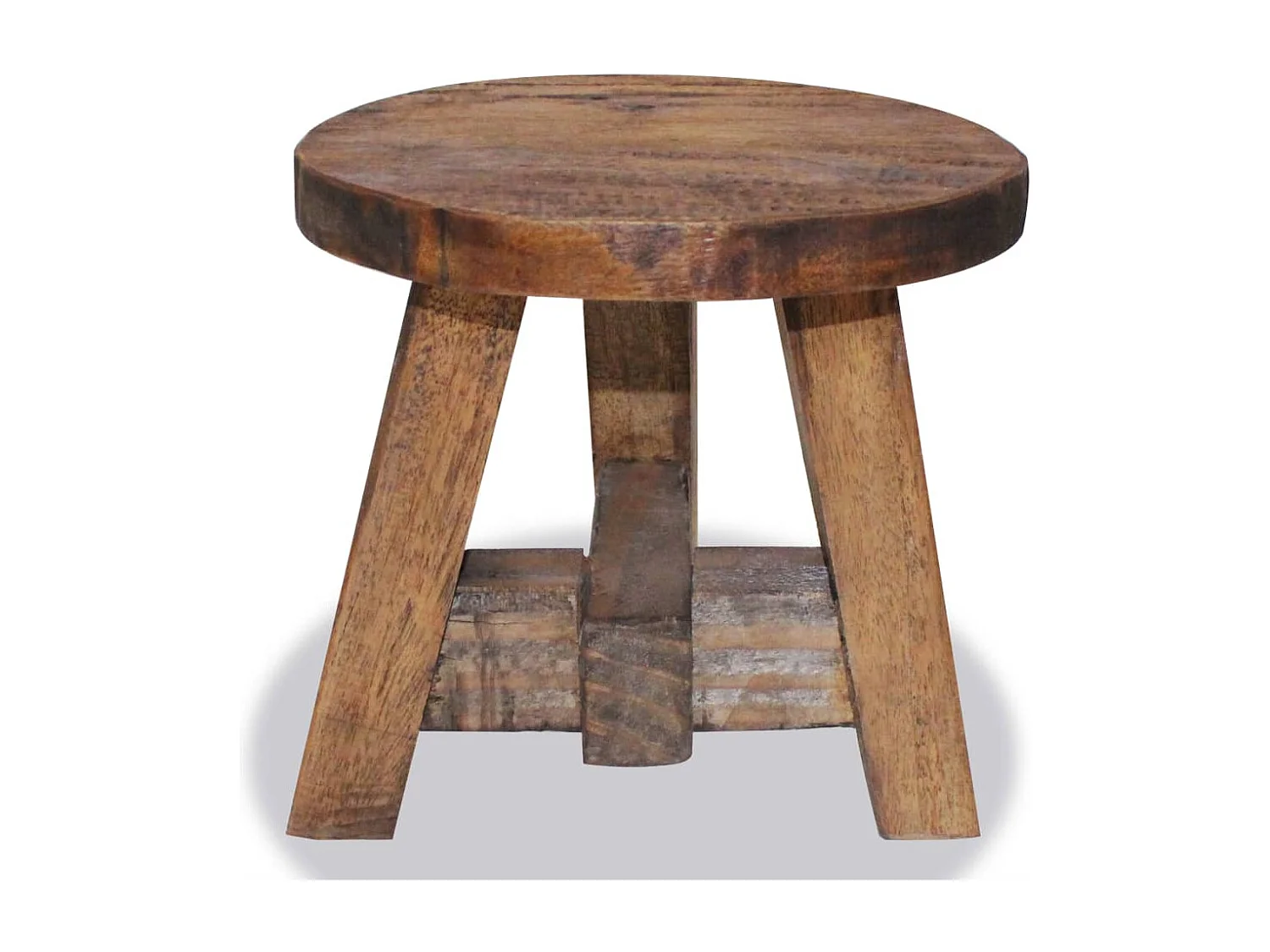 Sgabello in legno massello di mogano