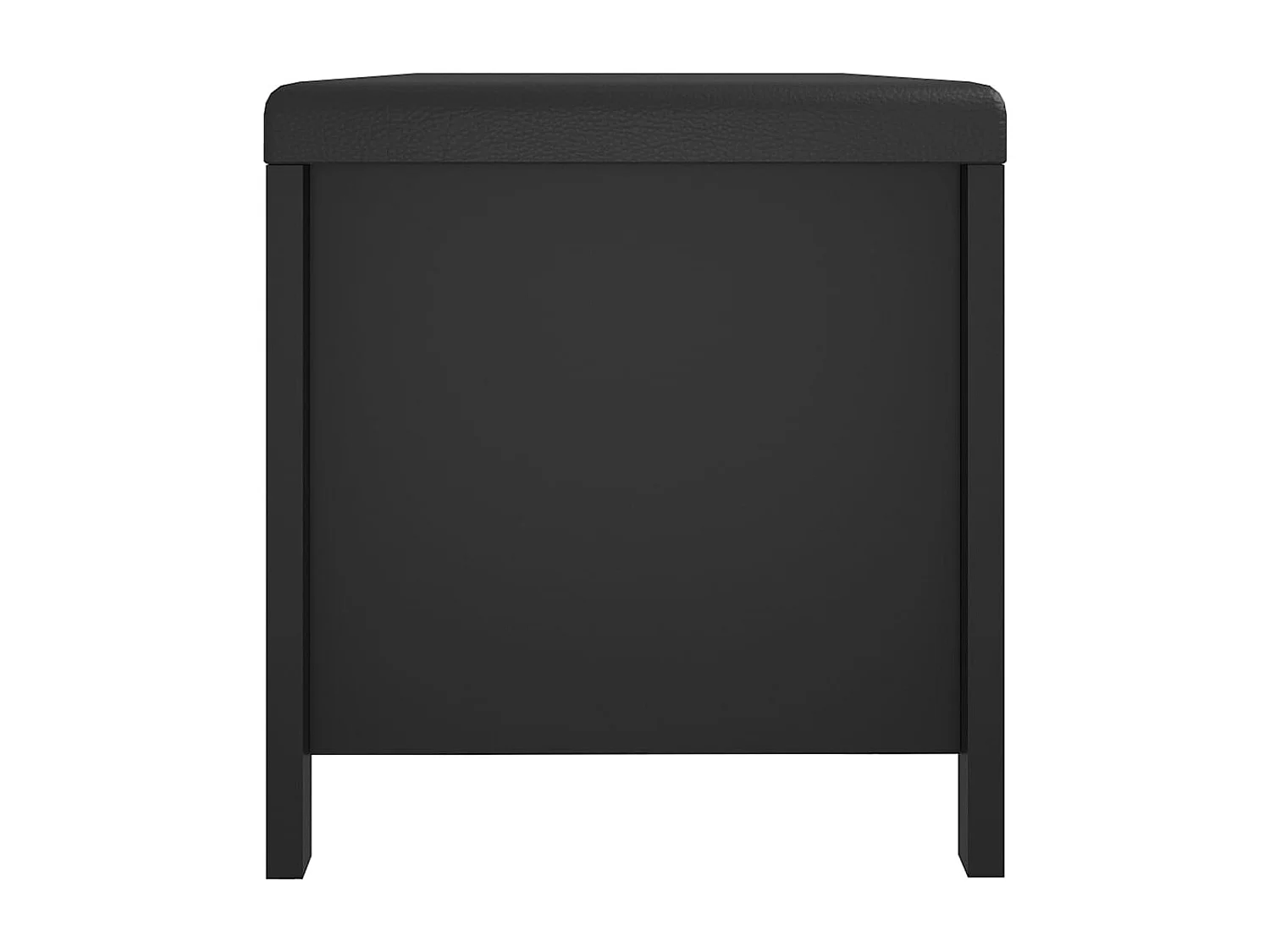 Boîte de rangement avec coussin Noir 105x40x45 cm Aggloméré