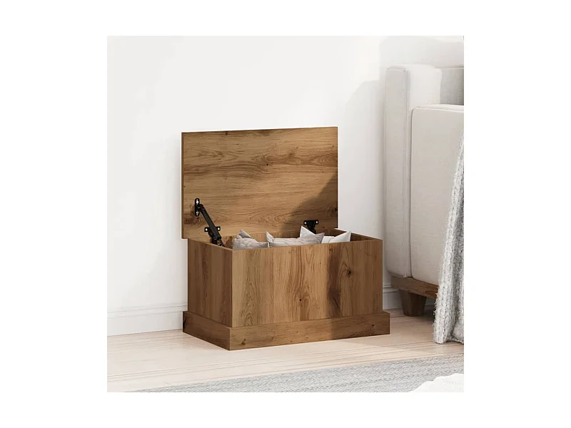 Handgemaakte eiken opbergdozen van 30x50x28 cm van samengesteld hout