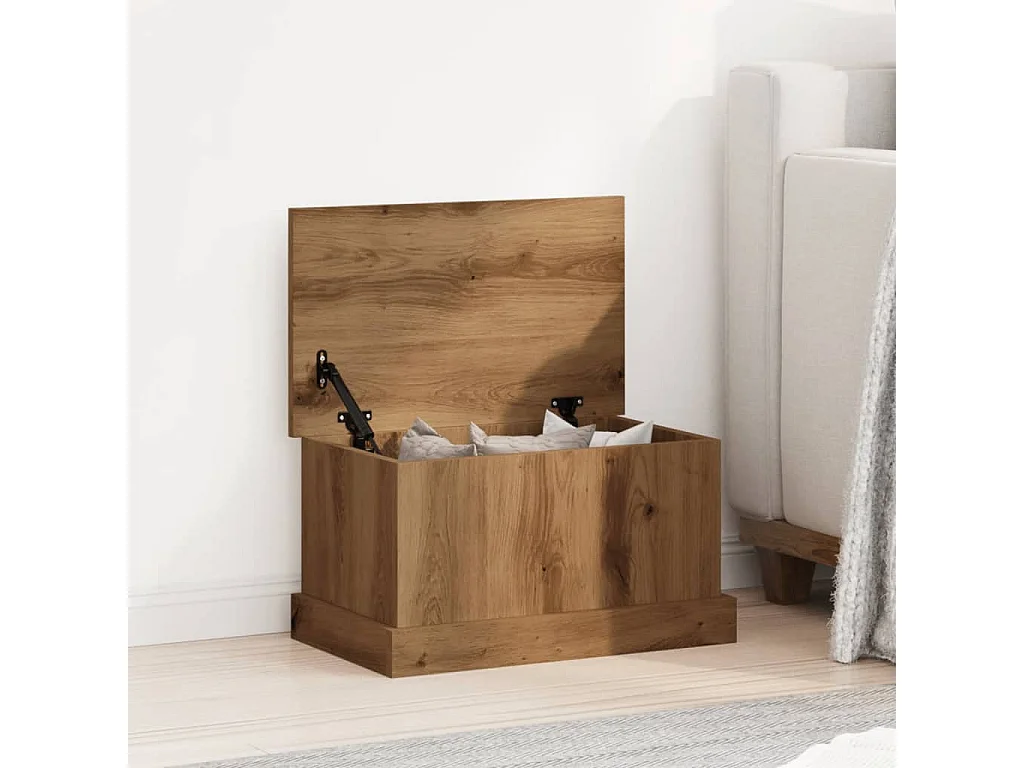 Handgemaakte eiken opbergdozen van 30x50x28 cm van samengesteld hout