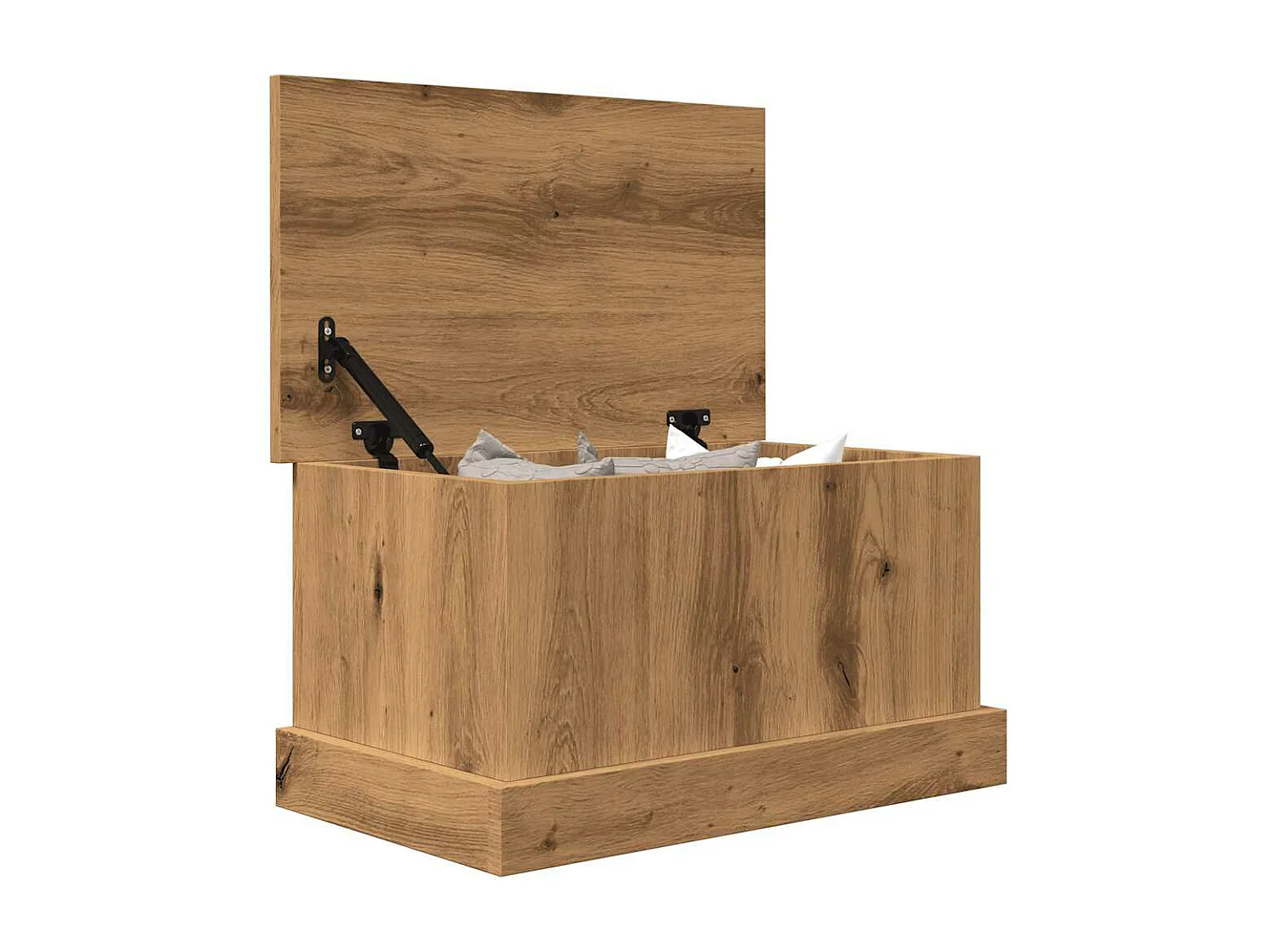 Handgemaakte eiken opbergdozen van 30x50x28 cm van samengesteld hout