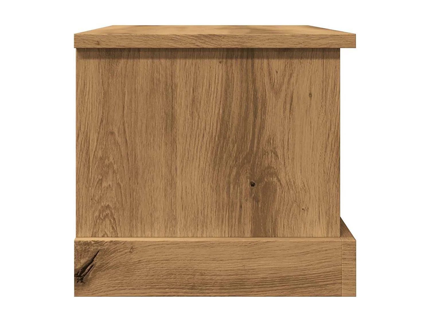 Handgemaakte eiken opbergdozen van 30x50x28 cm van samengesteld hout