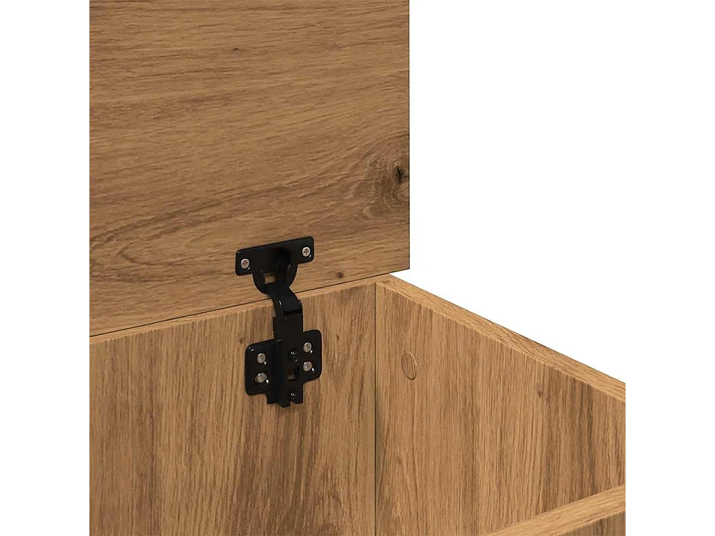 Boîtes de rangement chêne artisanal 30x50x28 cm bois ingénierie