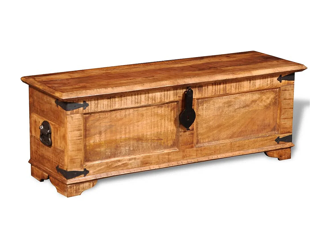 Aufbewahrungstruhe Rohes Mangoholz