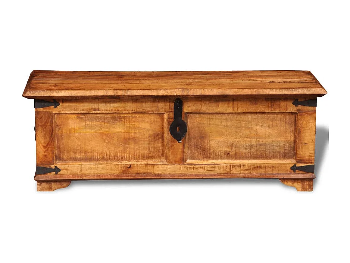 Aufbewahrungstruhe Rohes Mangoholz