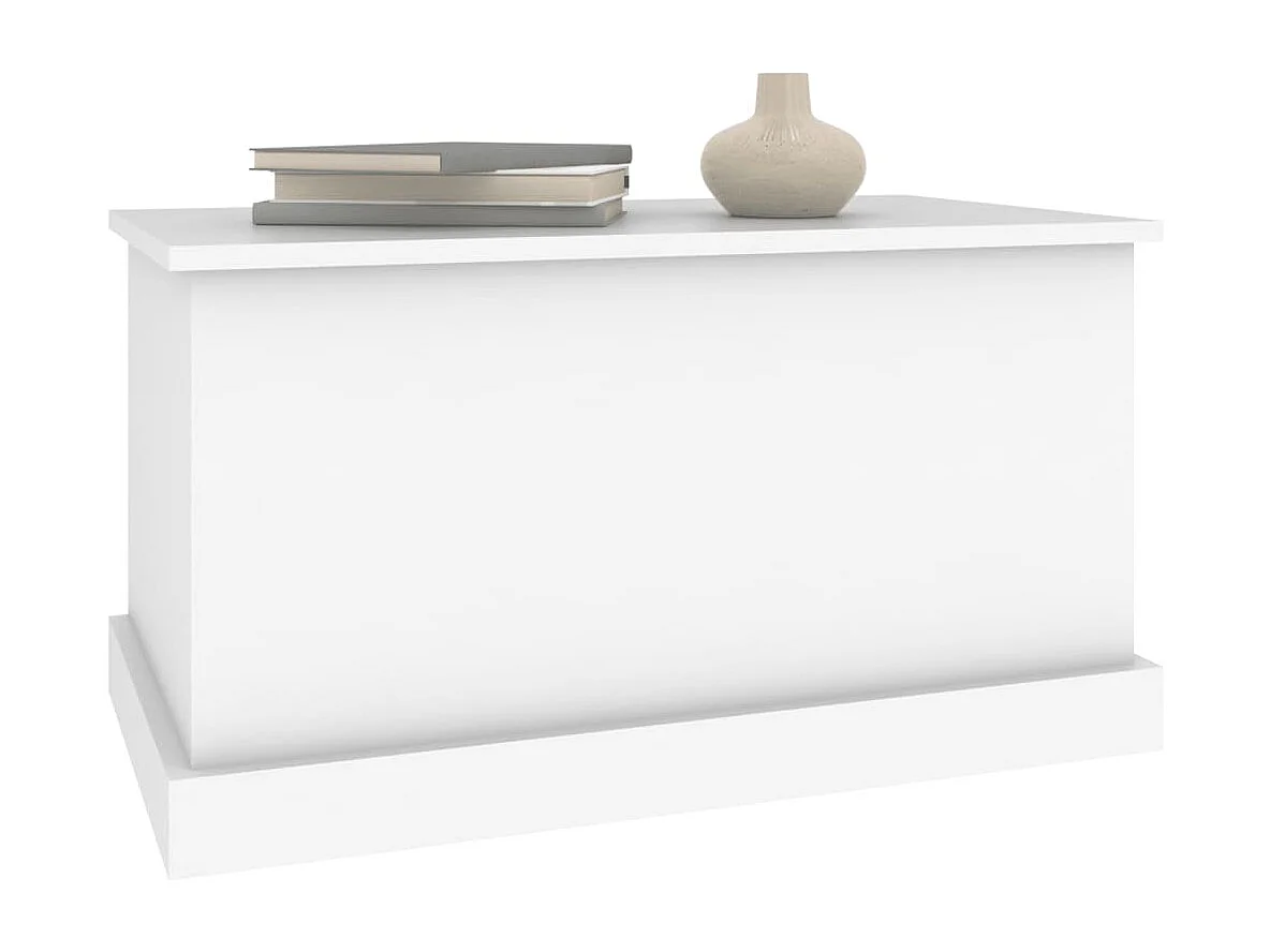 Boîte de rangement blanc 70x40x38 cm bois d'ingénierie