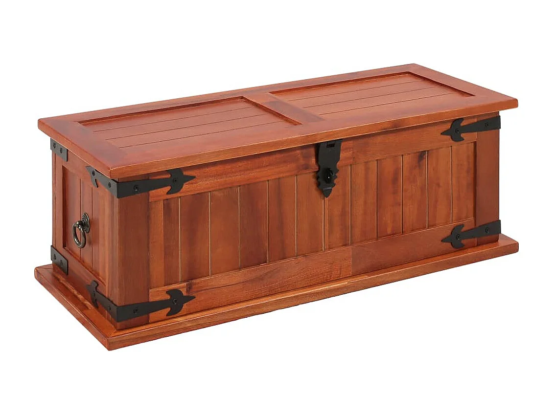 Coffre de rangement 60x25x22 cm Bois d'acacia solide