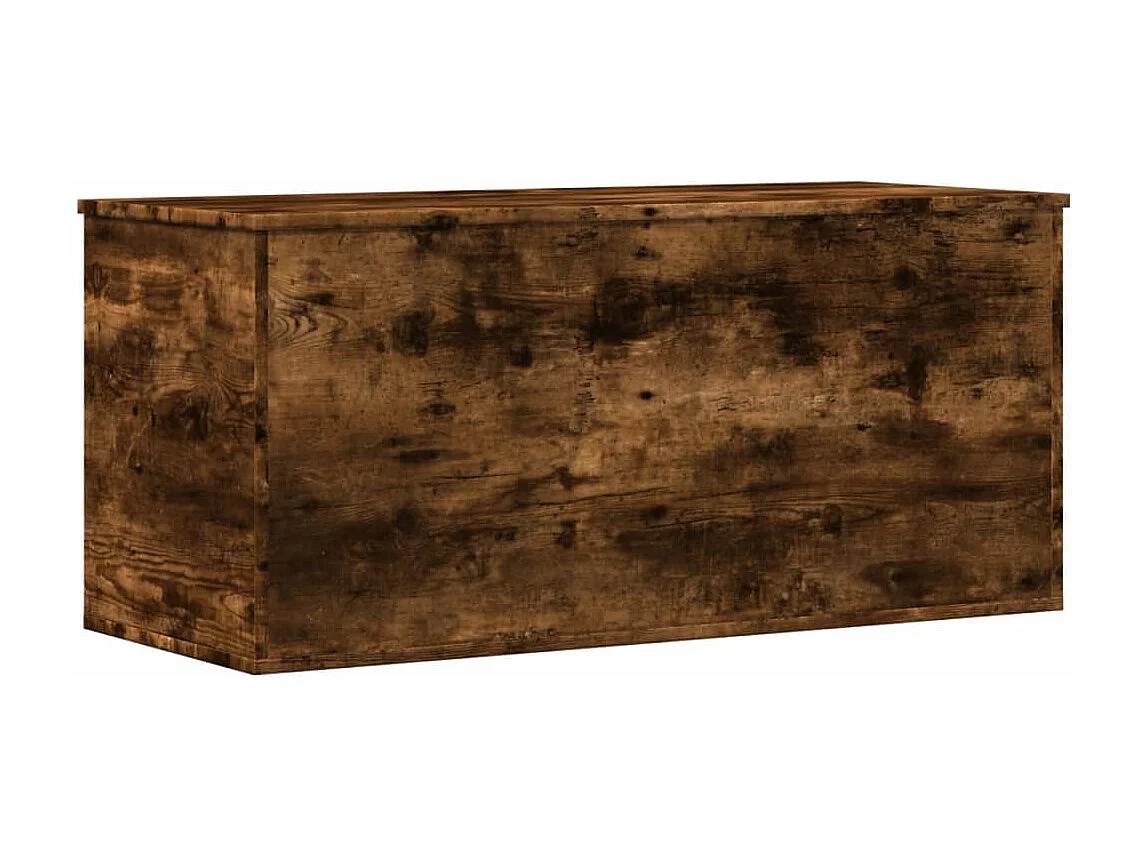 Caja de almacenaje roble ahumado 100x42x46 cm madera contrachapada