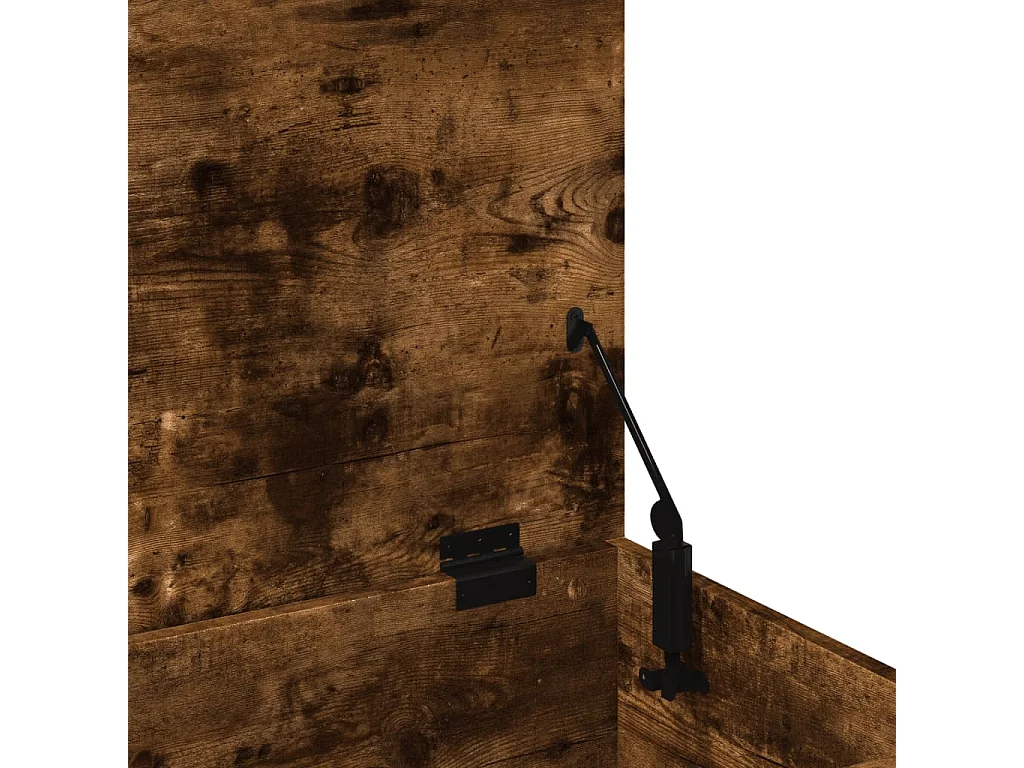 Caja de almacenaje roble ahumado 100x42x46 cm madera contrachapada