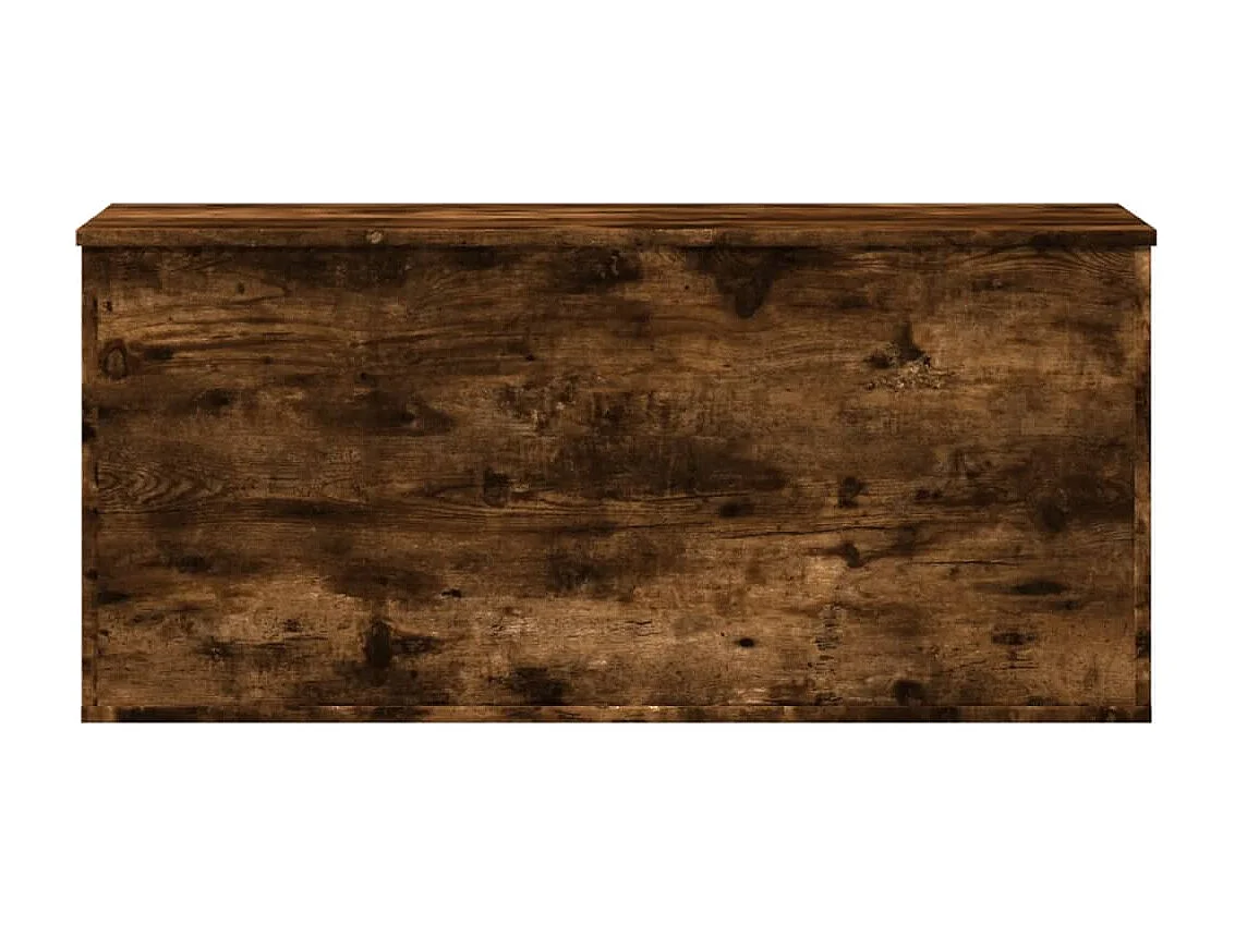 Boîte de rangement chêne fumé 100x42x46 cm bois d'ingénierie