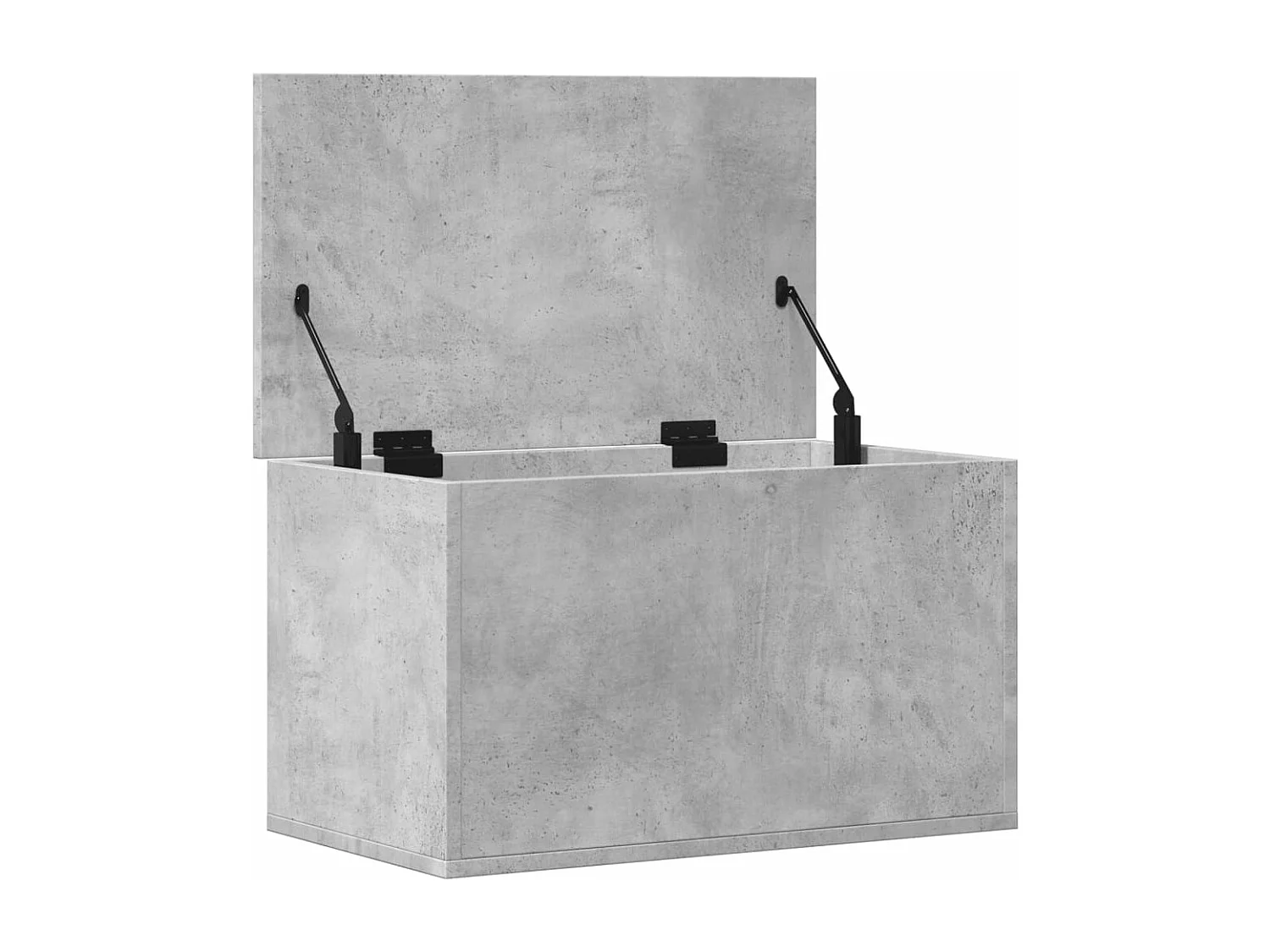 Box portaoggetti grigio cemento 60x35x35 cm in derivati del legno