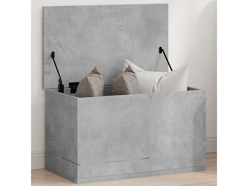 Betongraue Aufbewahrungsbox 60x35x35 cm, Holzwerkstoff