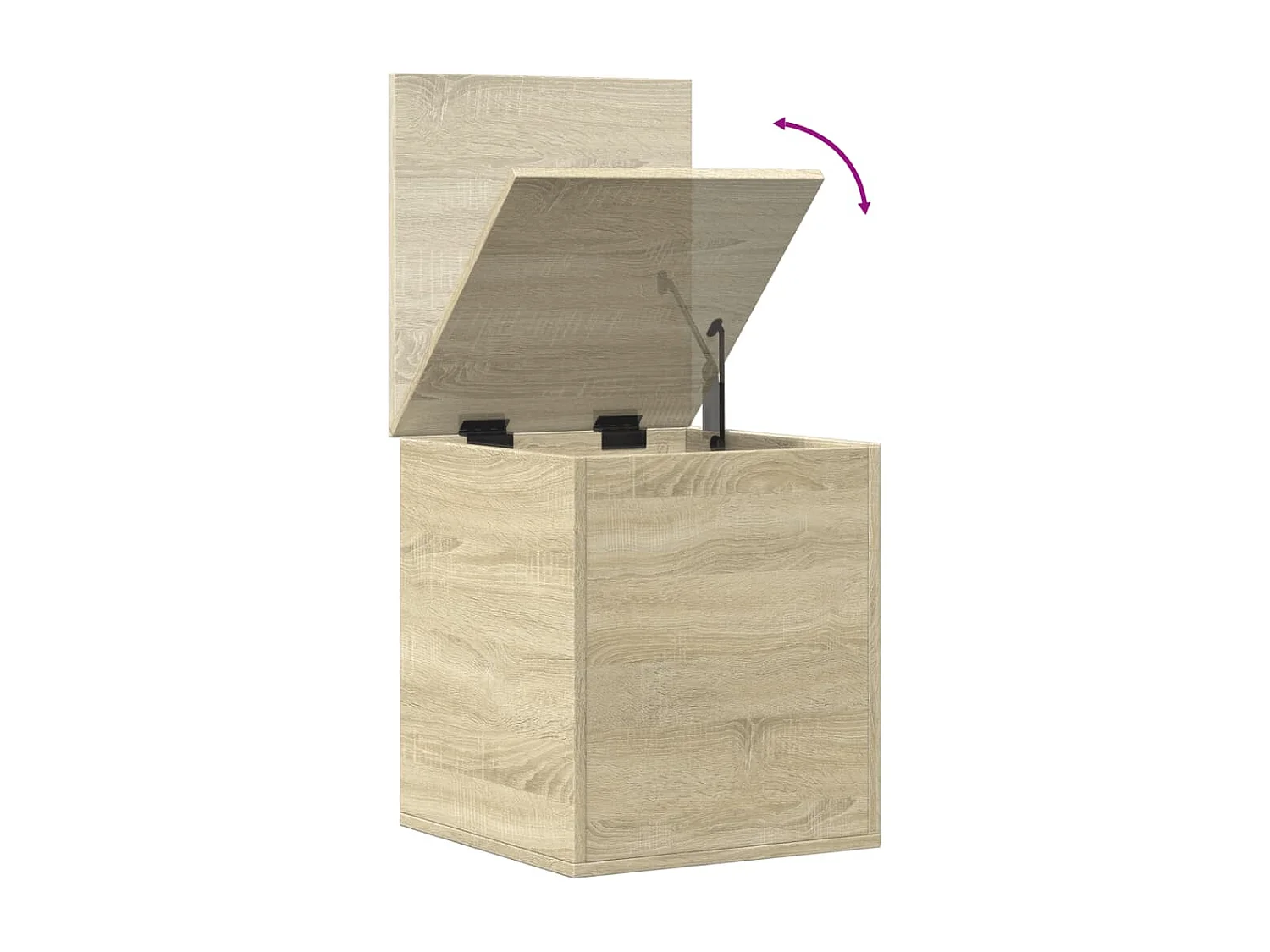 Boîte de rangement chêne sonoma 40x42x46 cm bois d'ingénierie