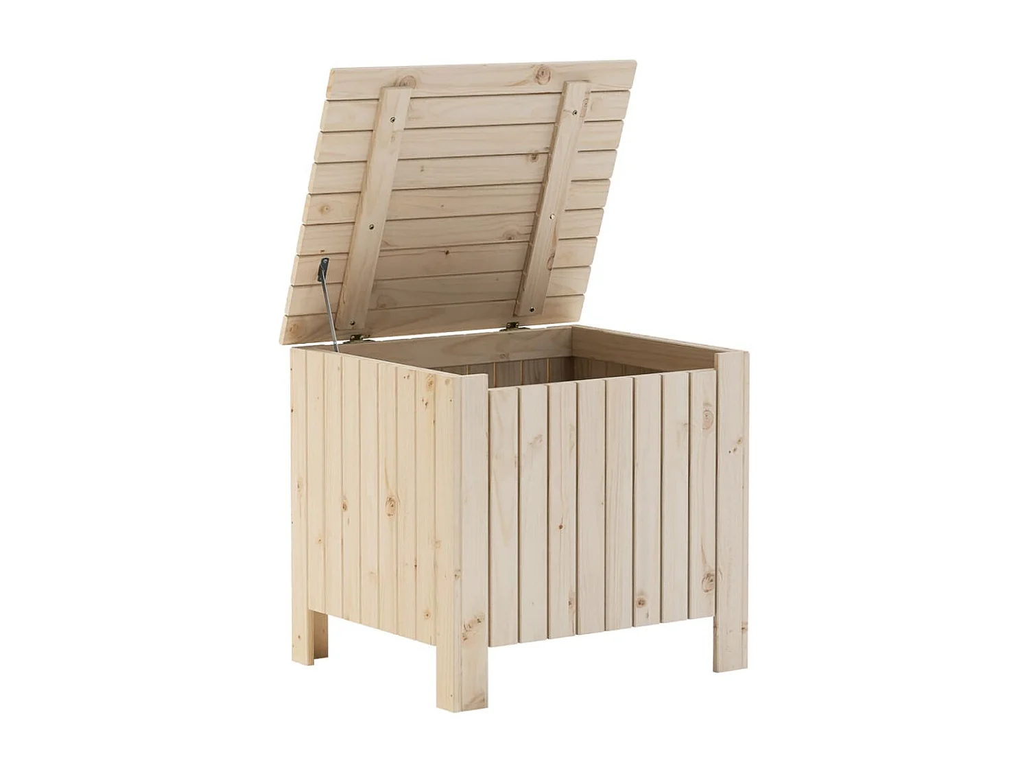 Caja de almacenamiento con tapa RANA madera maciza de pino