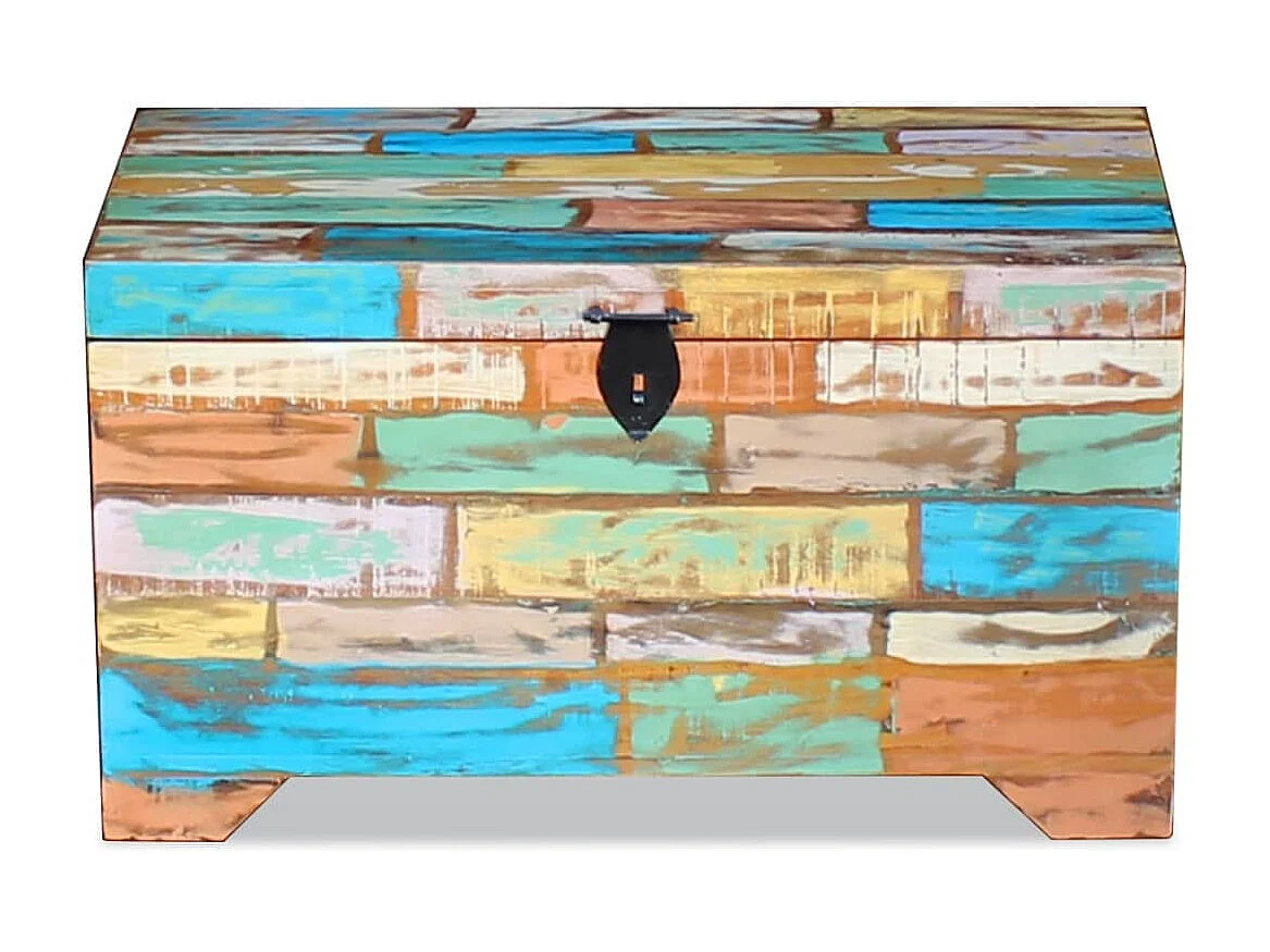 Coffre de rangement Bois de récupération massif