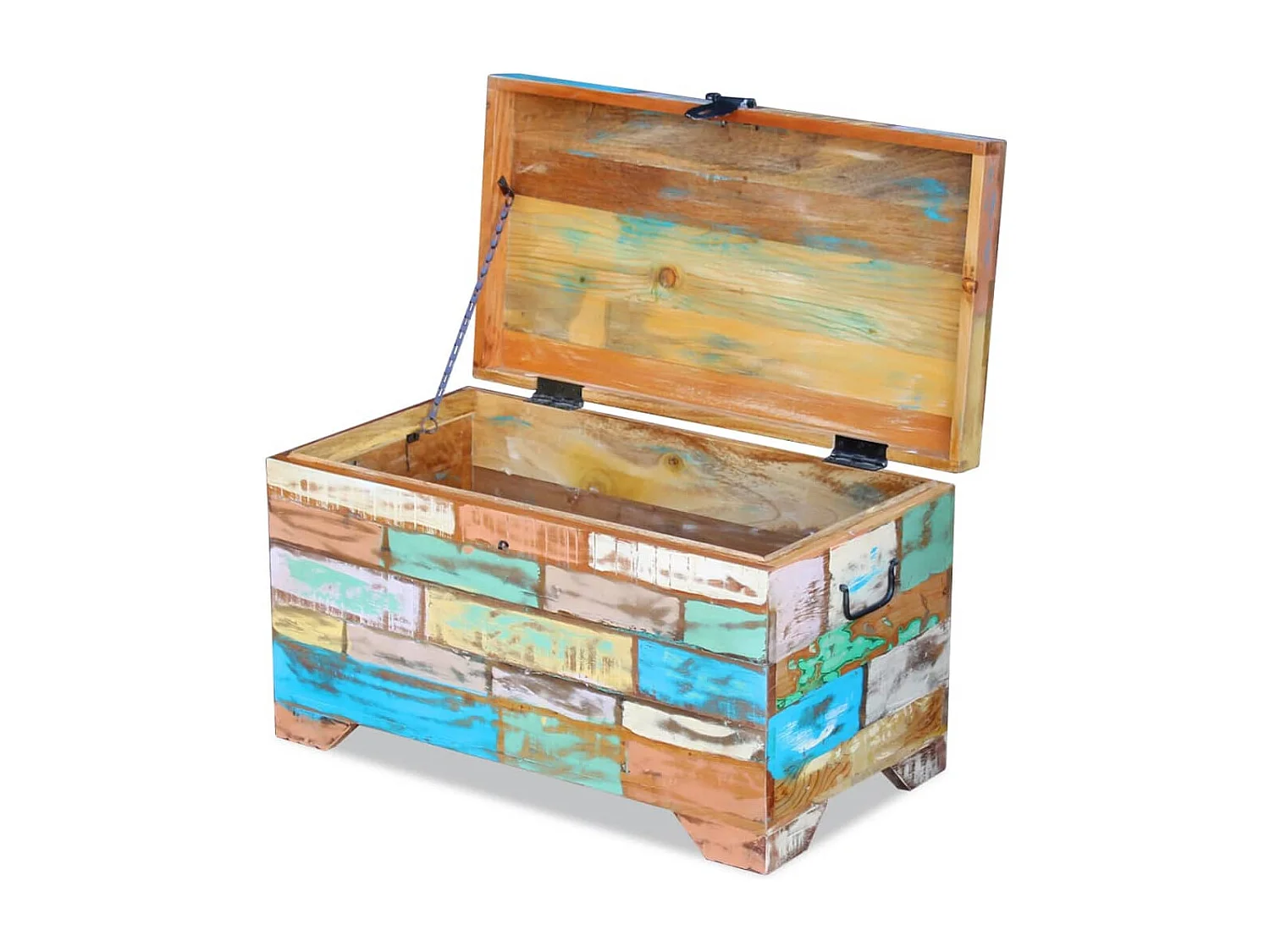 Coffre de rangement Bois de récupération massif