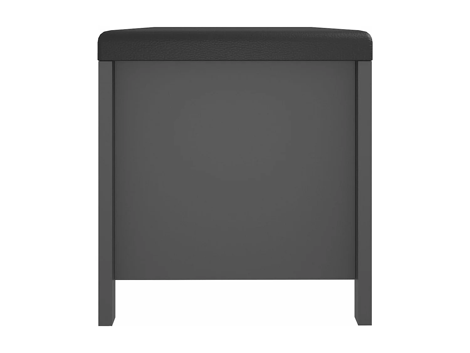 Boîte de rangement et coussin Gris 105x40x45 cm Bois ingénierie