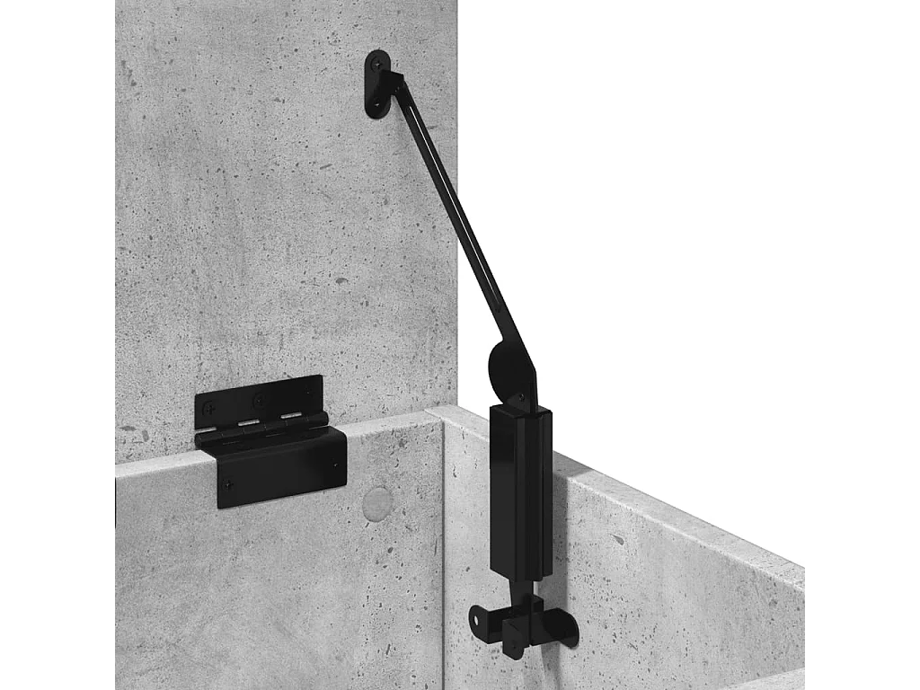 Caja de almacenamiento gris hormigón 30x35x35 cm de madera contrachapada