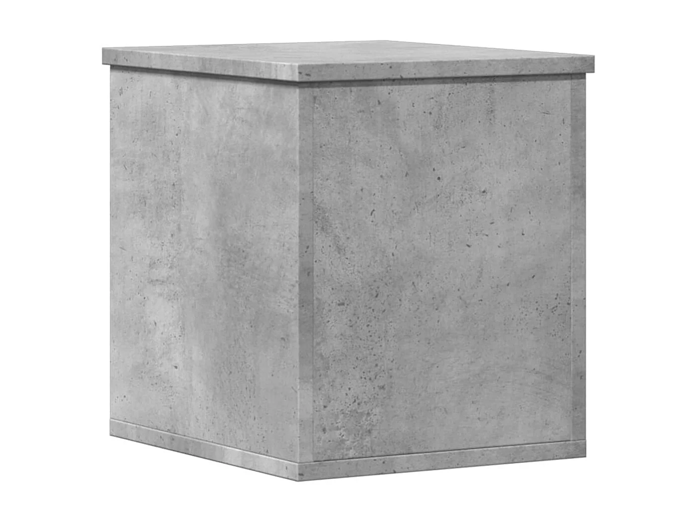 Caja de almacenamiento gris hormigón 30x35x35 cm de madera contrachapada