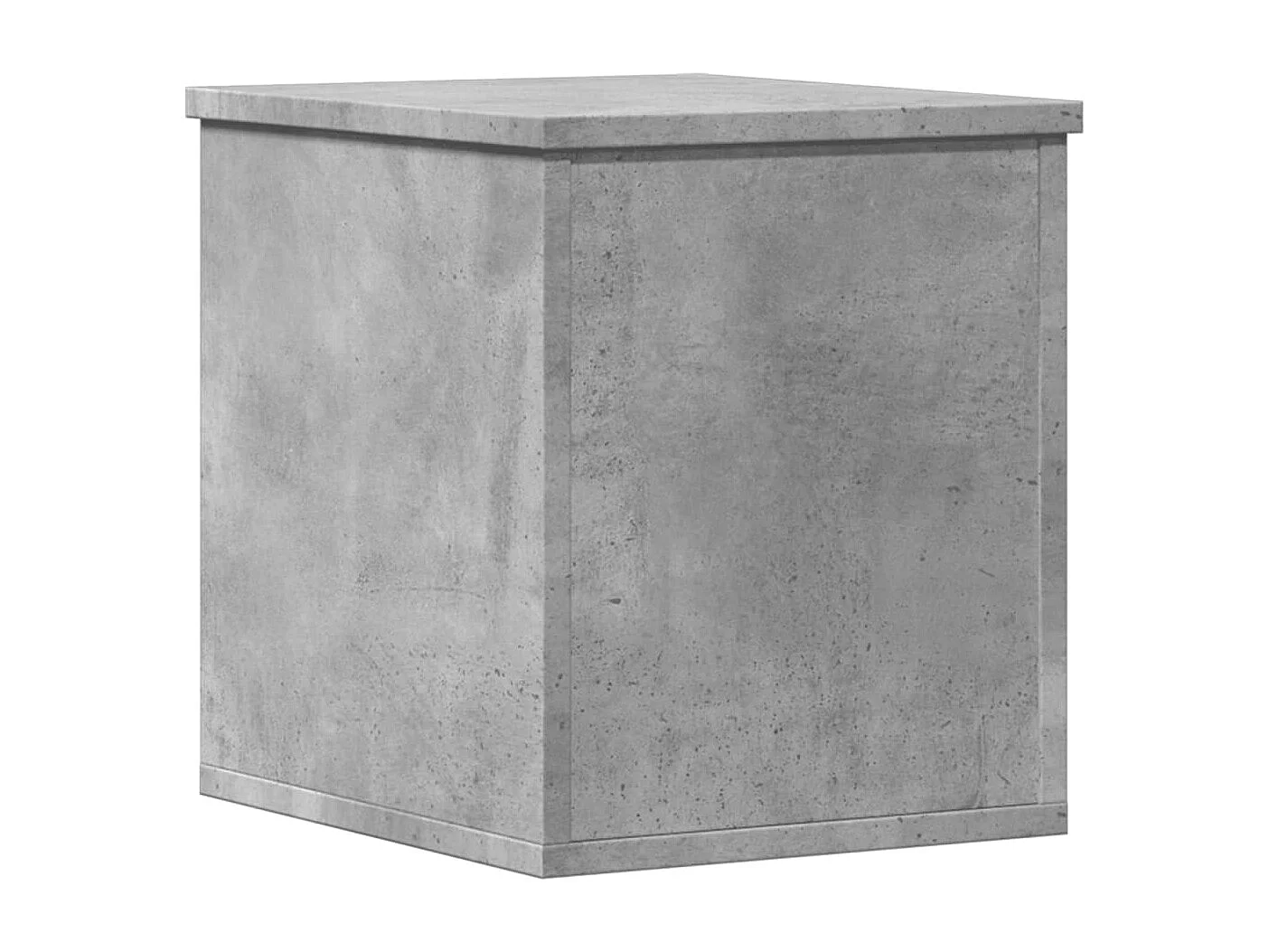 Caja de almacenamiento gris hormigón 30x35x35 cm de madera contrachapada