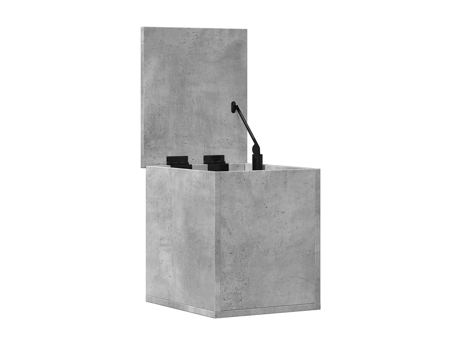 Caja de almacenamiento gris hormigón 30x35x35 cm de madera contrachapada
