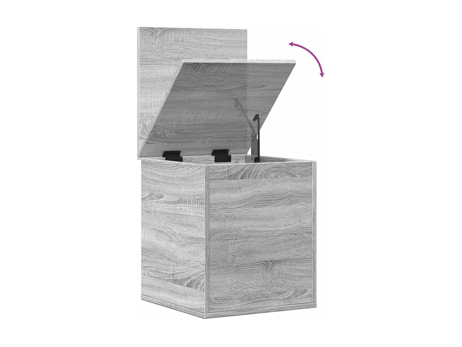 Boîte de rangement sonoma gris 40x42x46 cm bois d'ingénierie