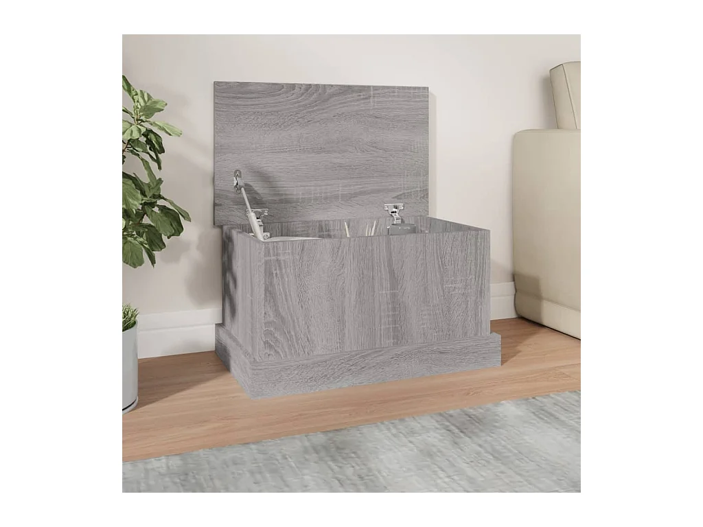 Boîte de rangement sonoma gris 50x30x28 cm bois d'ingénierie