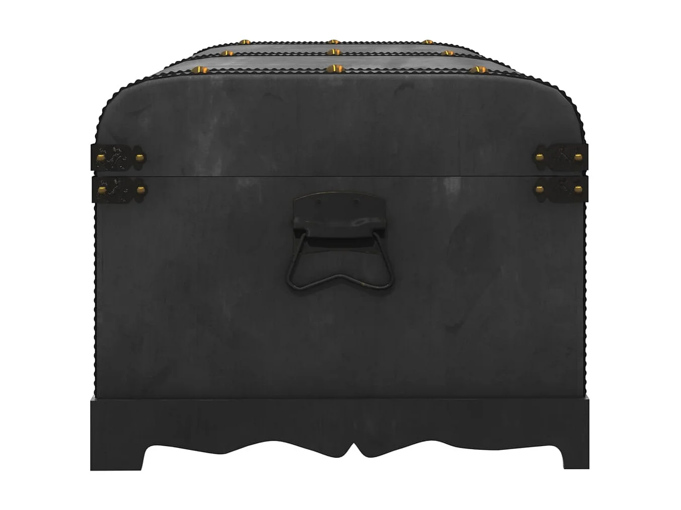 Coffre de rangement en bois Large Noir