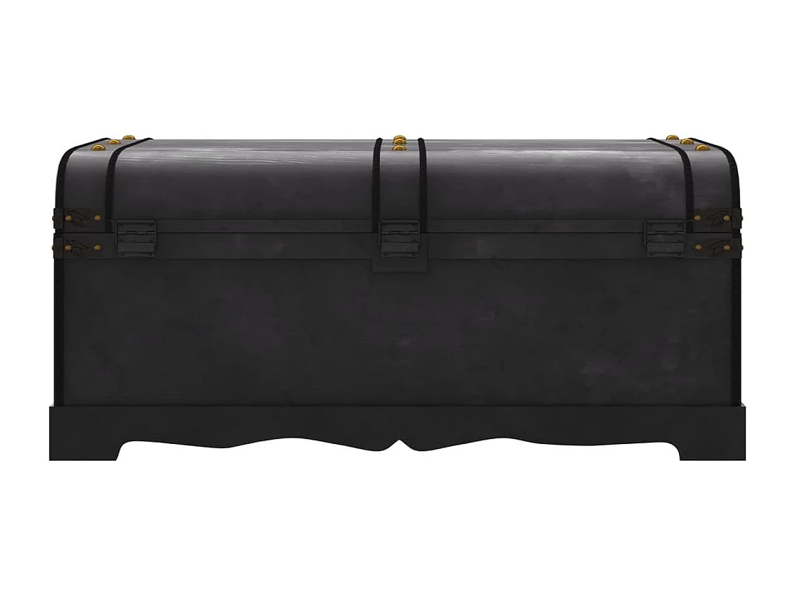 Coffre de rangement en bois Large Noir