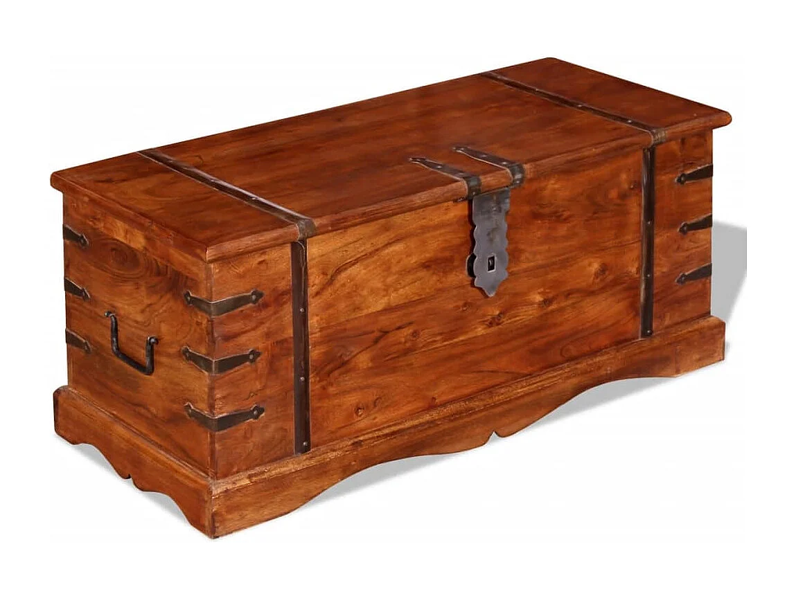 Cofre de almacenamiento de madera maciza