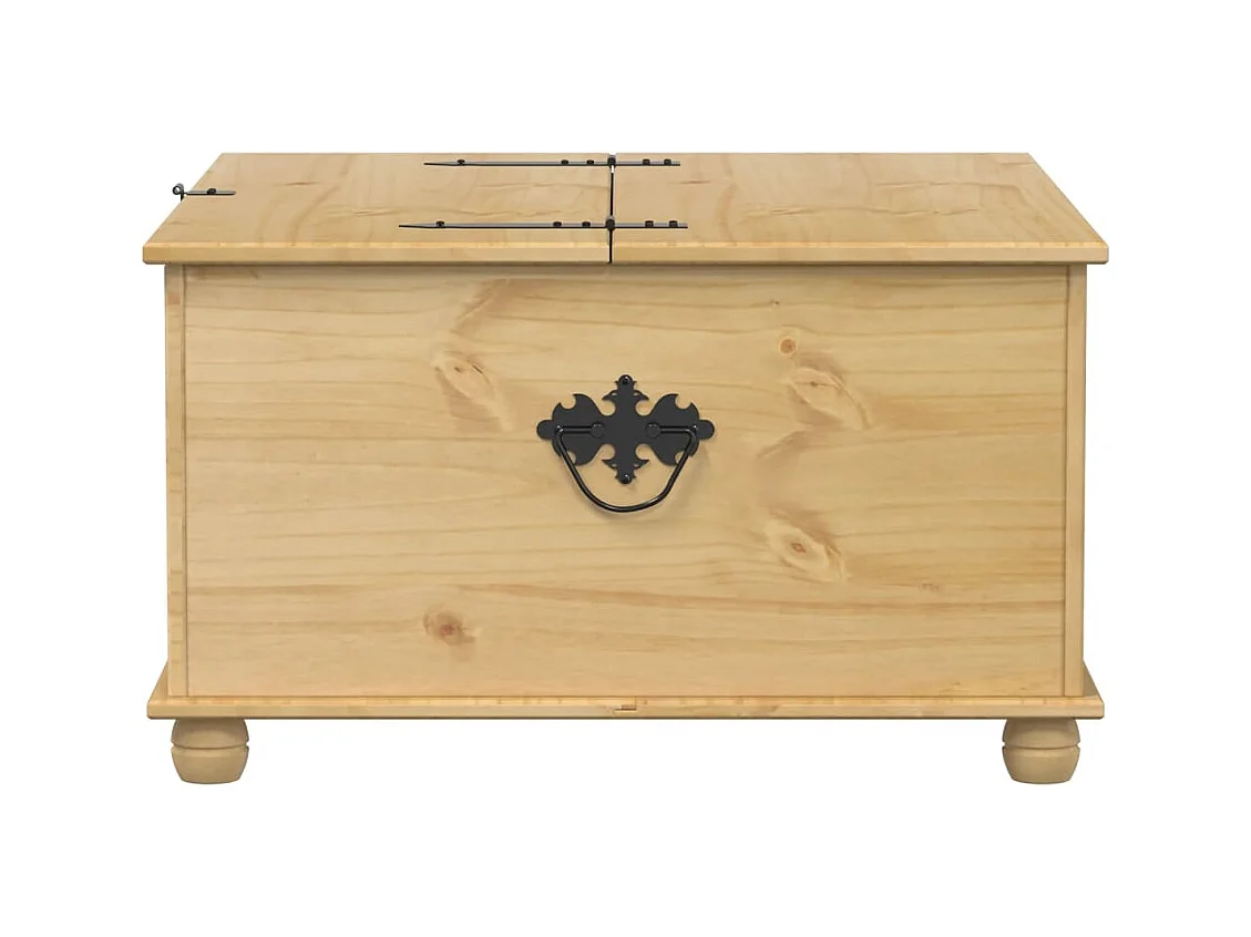 Boîte de rangement Corona 90x78x45 cm bois de pin massif